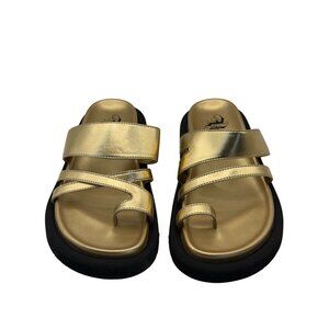Kat Von D Exodus Metallic Gold Sandals Limited Edition Grunge Size 7 NWOB